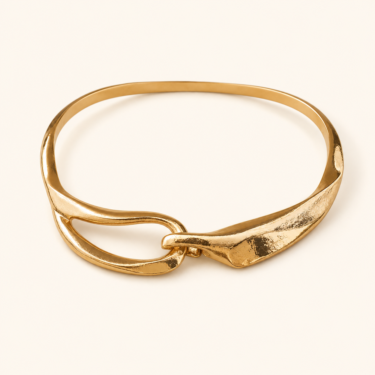 Gold-tone choker necklace product-only view