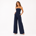 Combinaison Bustier à Jambes Larges