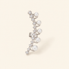Ear Cuff Argenté Perles et Cristaux