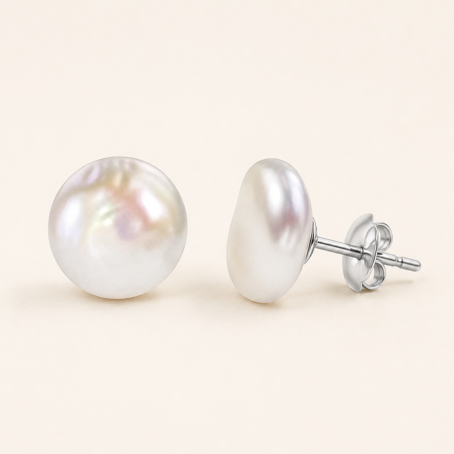 Freshwater cultured pearl stud earrings product-only view