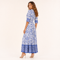 Keisha | Robe Florale Élégante À Col En V – professional catalog view 3