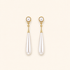 Boucles d’Oreilles Dorées à Perle Goutte
