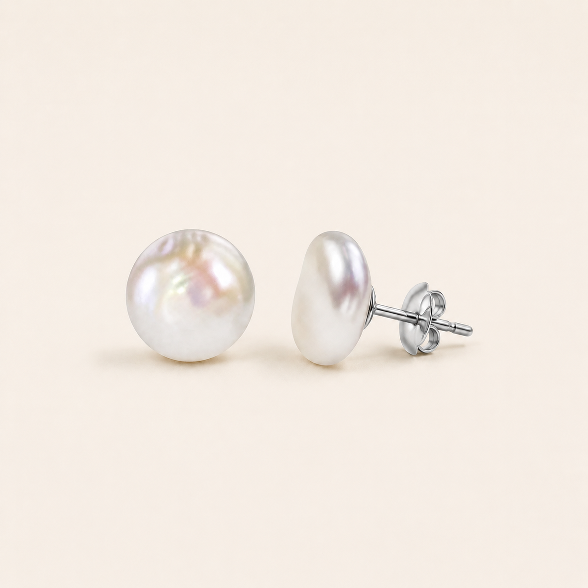 Boucles d’Oreilles en Perles Bouton — vue produit complète