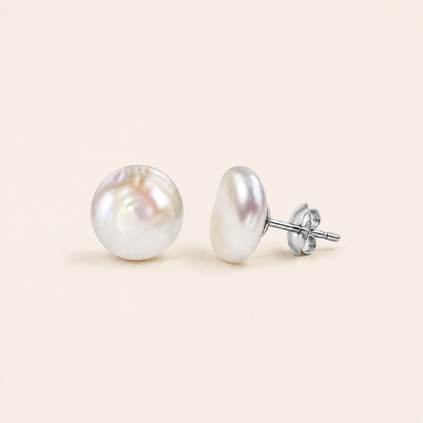 Boucles d’Oreilles en Perles Bouton — vue produit complète