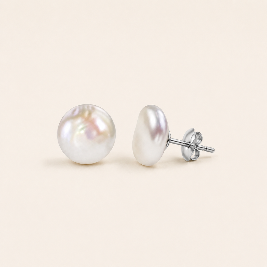 Boucles d’Oreilles en Perles Bouton — vue produit complète