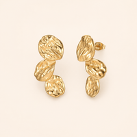 Boucles d’Oreilles Sculpturales Dorées