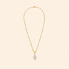 Collier Perlé à Pendentif Croix