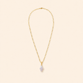 Collier Perlé à Pendentif Croix