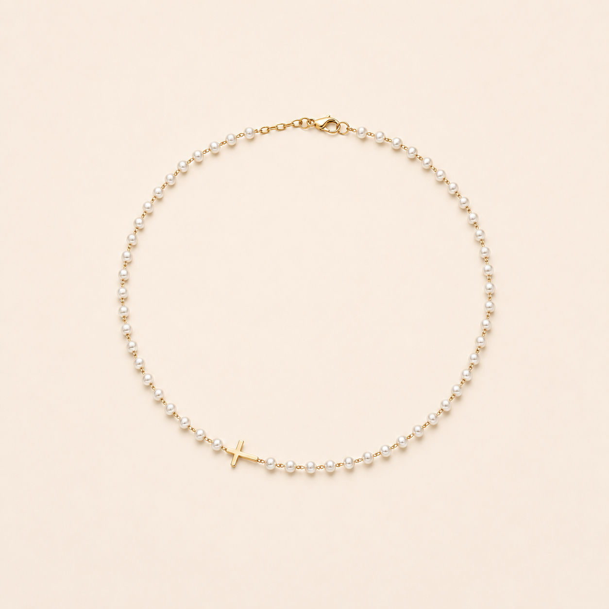 Collier de Perles à Fermoir Métallique — vue produit complète