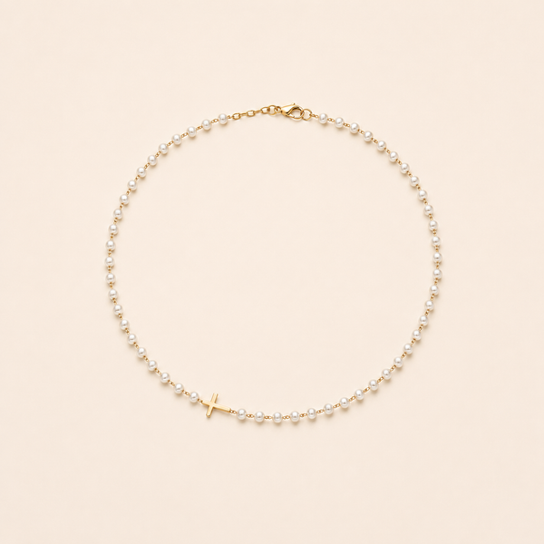 Collier de Perles à Fermoir Métallique — vue produit complète