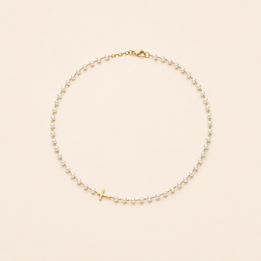 Collier de Perles à Fermoir Métallique — vue produit complète